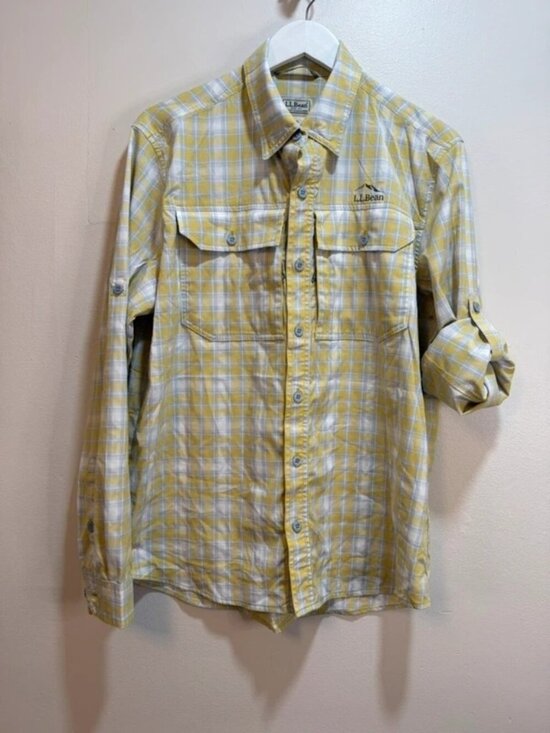L.L. Bean Other - L.L. Bean No Fly Zone Plaid Preppy Fisherman Camping Outdoors Collar Shirt